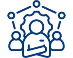 Connected people symbol illustration