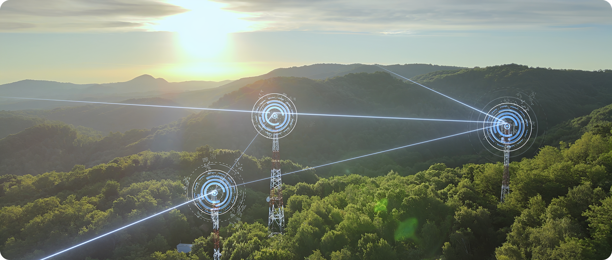 Technology connecting forested mountain region