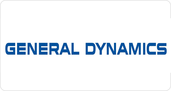 Blue General Dynamics company logo.